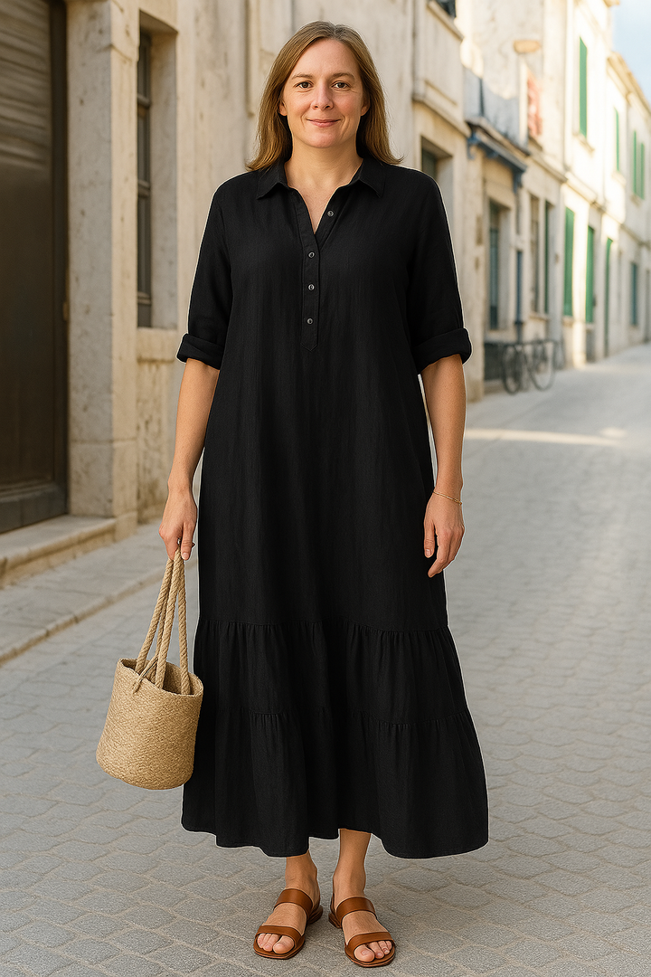 The Luna Half Button Dress