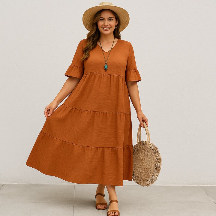 The Florence V-Neck Drape Dress
