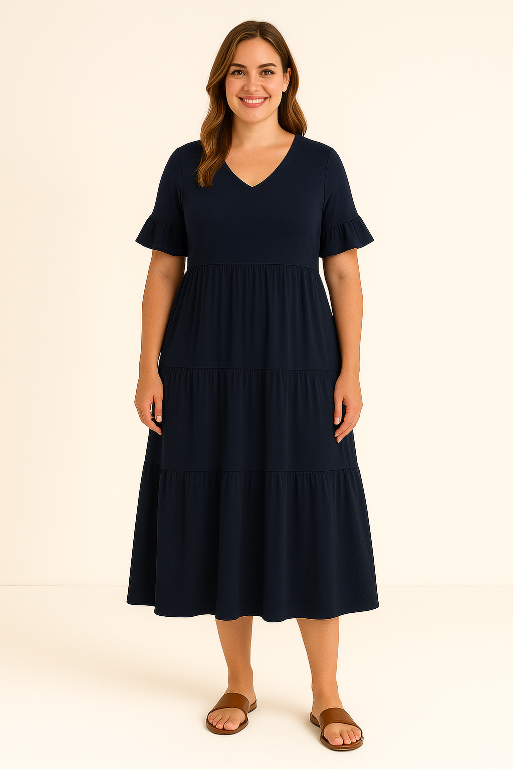 The Florence V-Neck Drape Dress