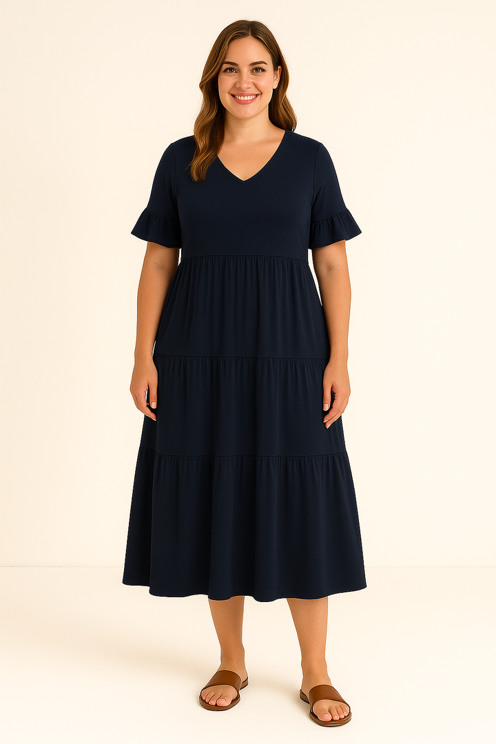 The Florence V-Neck Drape Dress