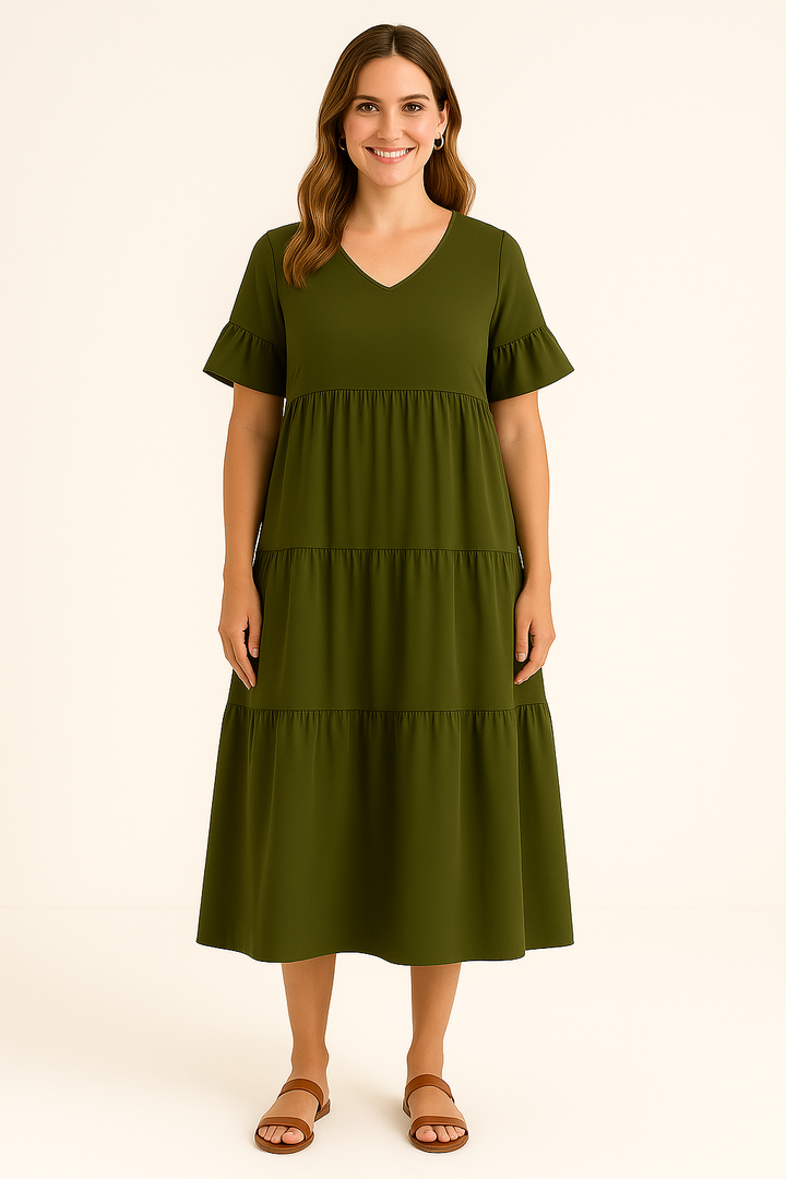 The Florence V-Neck Drape Dress