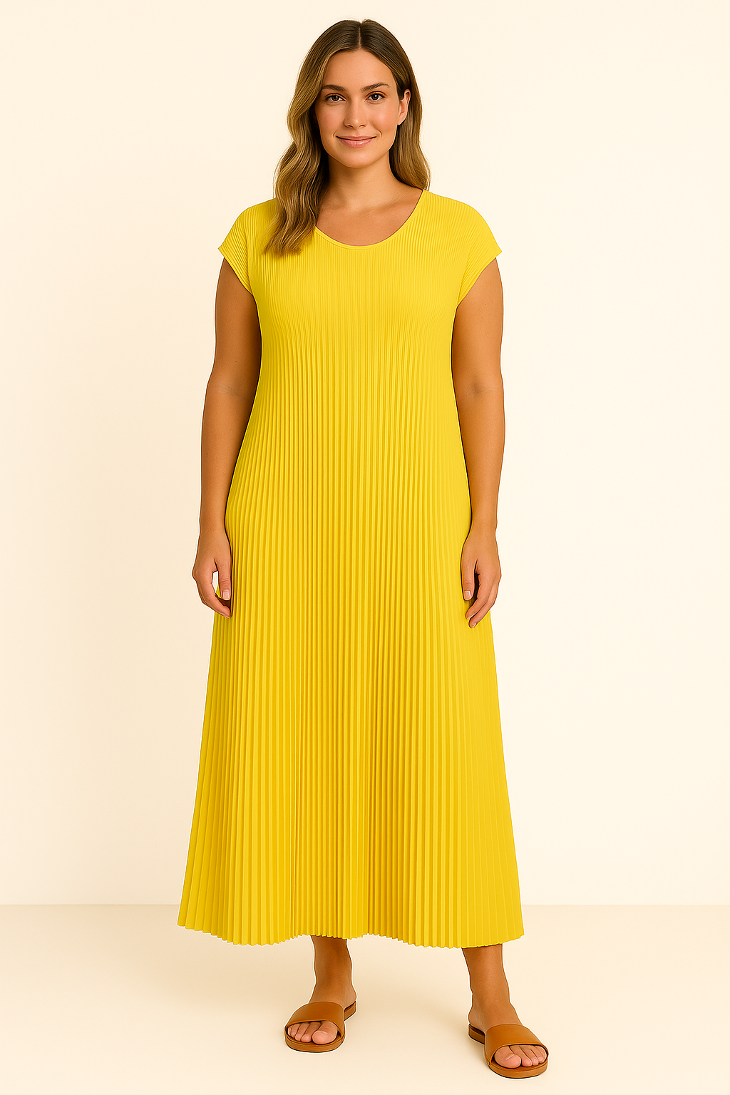 The Noa | Pleated Tummy Covering Dress