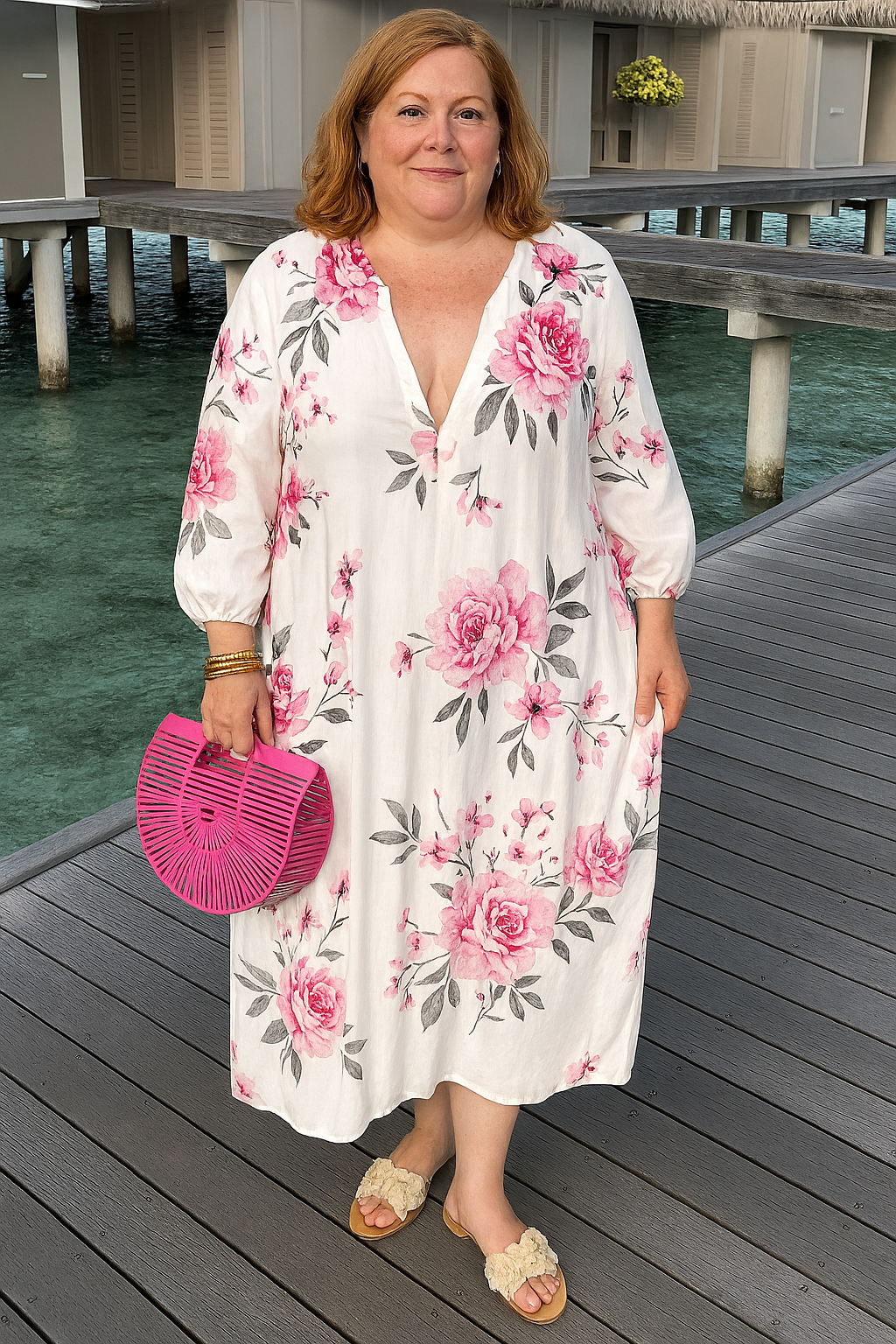 The Kaia Swirl Tummy Covering Dress