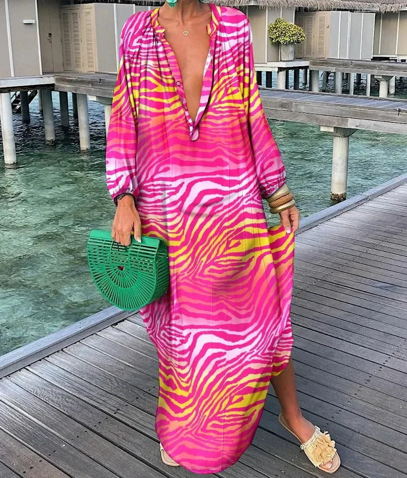 The Kaia Swirl Tummy Covering Dress