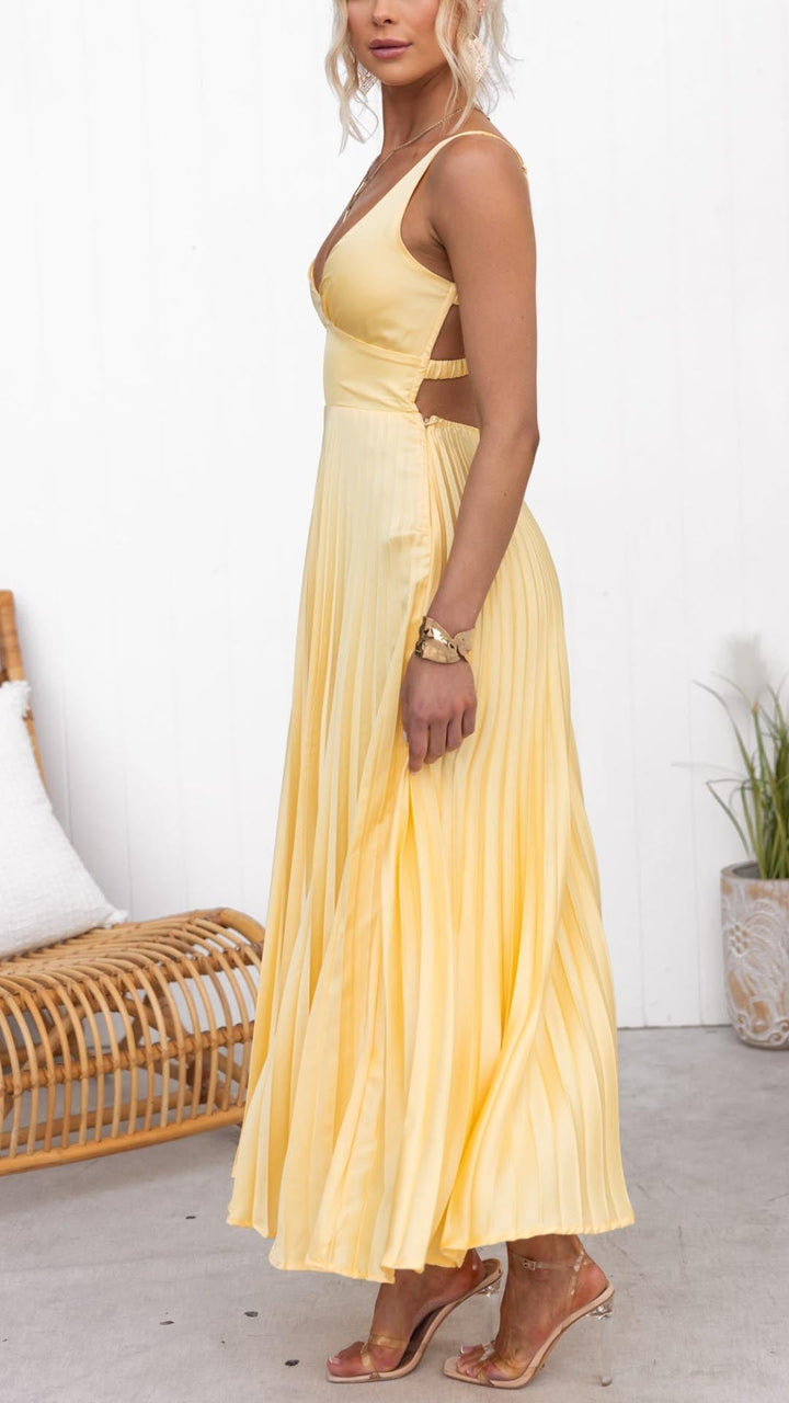 The Elise Pleated Midi Dress