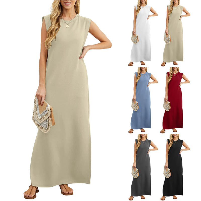 The Nina Minimal Maxi Dress
